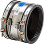 Shielded Transition Coupling, 4 in, Rubber/Stainless Steel