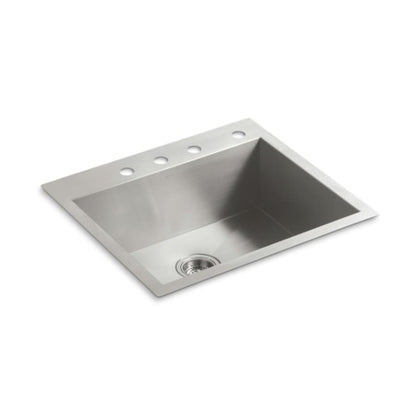 Vault 25" Single Basin Top-Mount/Under-Mount 18-Gauge Stainless Steel Kitchen Sink with SilentShield