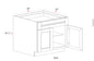 Base Cabinet - 30"W x 34- 1/2"H x 24"D