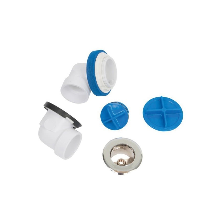 Bath Drain Half Kit Less Trim, PVC, Polished Chrome