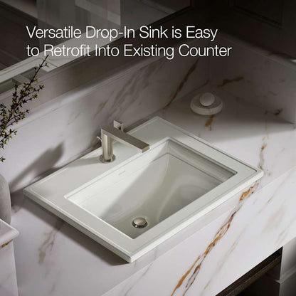 Memoirs Stately 17" Drop In Bathroom Sink with 1 Hole Drilled and Overflow