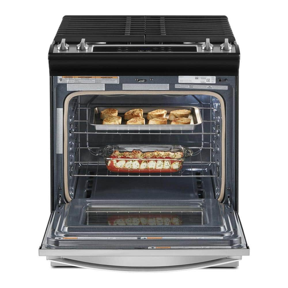 30"W 5.0Cuft Slide In 4B Gas Range Stainless Steel