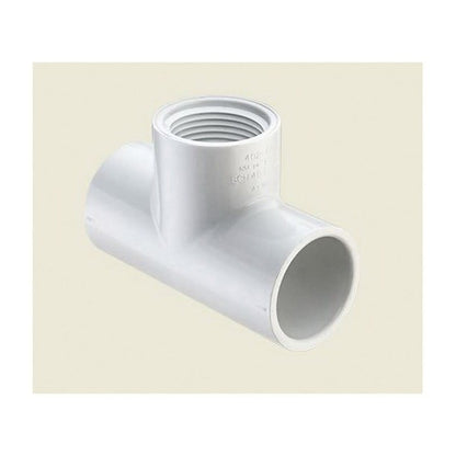 Tee, 2 in, Socket x FNPT, SCH 40/STD, PVC