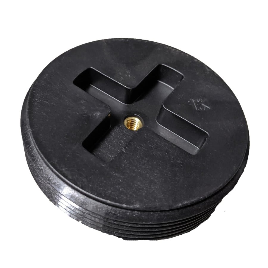 DWV Countersunk Plug, 2 in, MNPT, Polypropylene