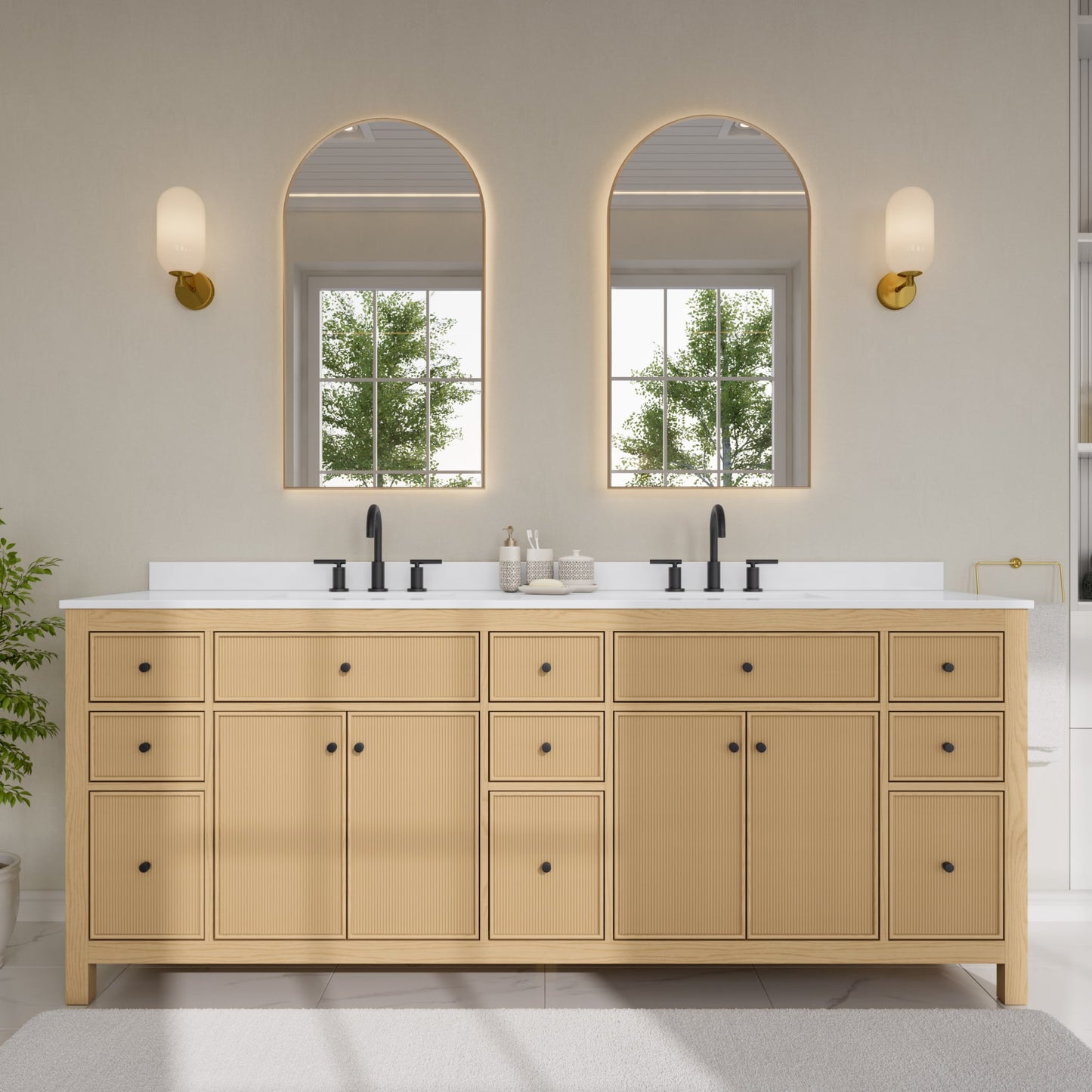 Pendry Double Bathroom Vanity - 84W x 35H x 22D