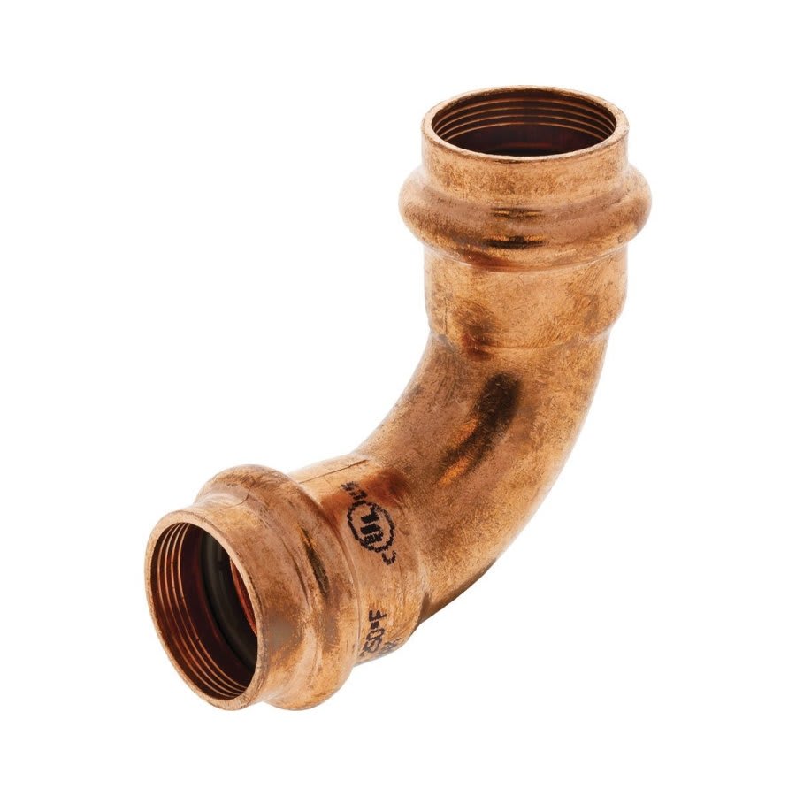 90 deg Elbow, 1-3/8 in, Press, Copper