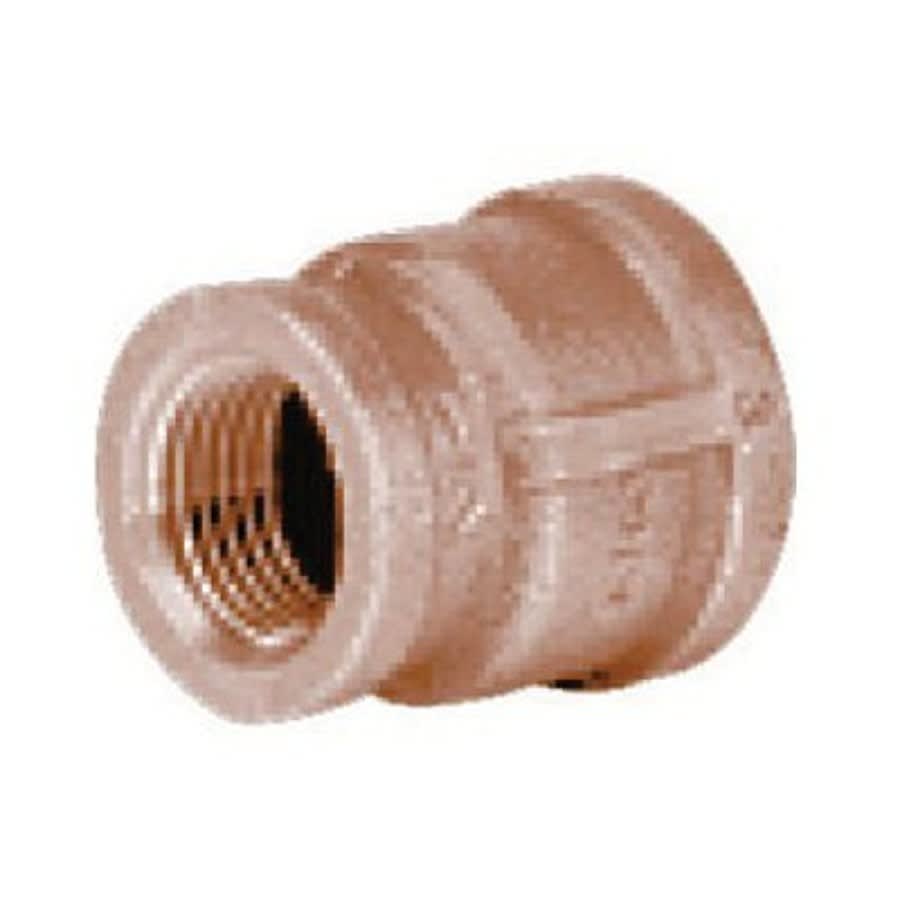 Reducer Coupling, 2 x 1 in, FNPT, Lead Free Brass, Rough Brass