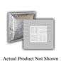 Lay-In Fixed Perforated Face Diffuser, 4-Way, Steel, White