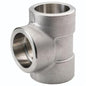 Tee, 1-1/4 in, Socket Weld, 304/304L Stainless Steel, 3000 lb