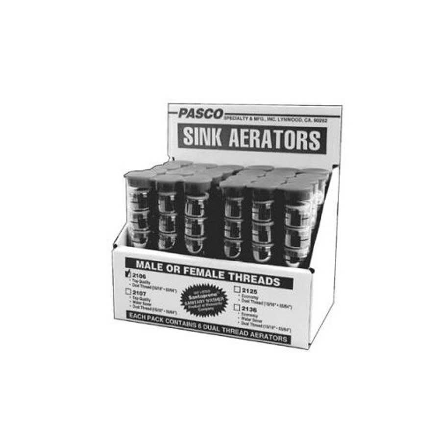Aerator Counter Display, 6-Pack, Polished Chrome