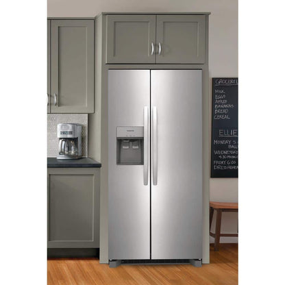 33 in. 22.3 cu. ft. Side by Side Refrigerator in Stainless Steel, Standard Depth