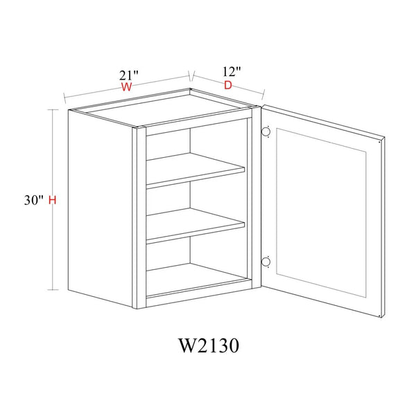 Wall Cabinet - 21"W x 30"H x 12"D