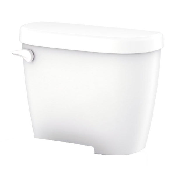 Maxwell® Toilet Tank, Bowl Mount, 4 in Rough, ADA, Left Hand Lever, 1.28 gpf, White