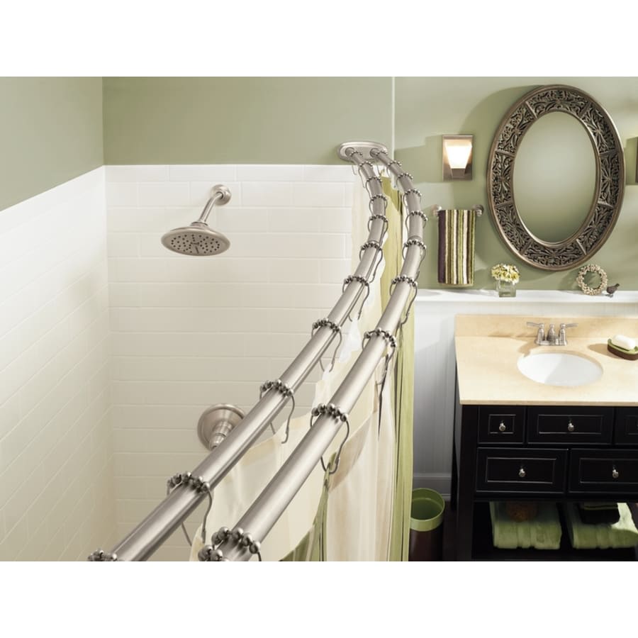 Double 57" - 60" Adjustable Curved Shower Rod