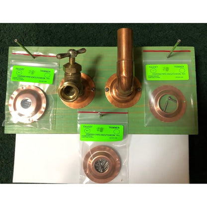 Trimmer Escutcheon, 7/8 in OD (1/2 in IPS & 3/4 in CTS), Copper