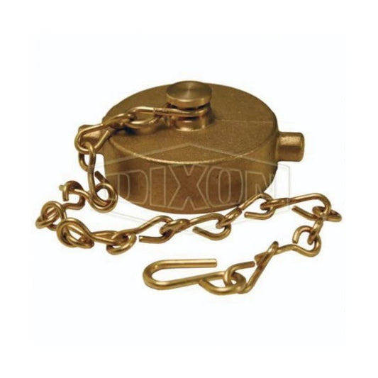 Fire Hose Cap, 2-1/2 in, Brass