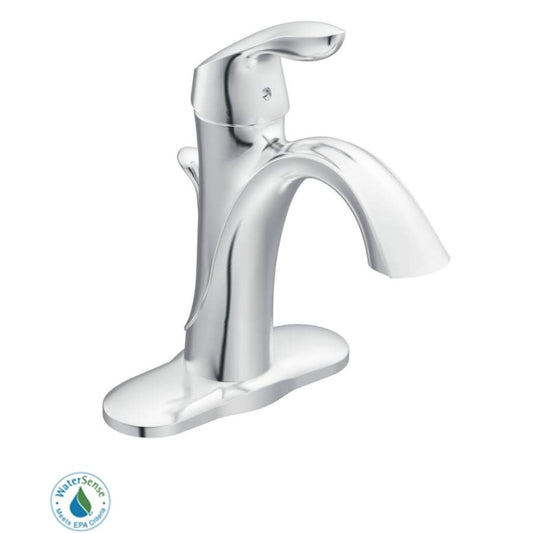 Single Handle Single Hole Bathroom Faucet from the Eva Collection (Valve Included)