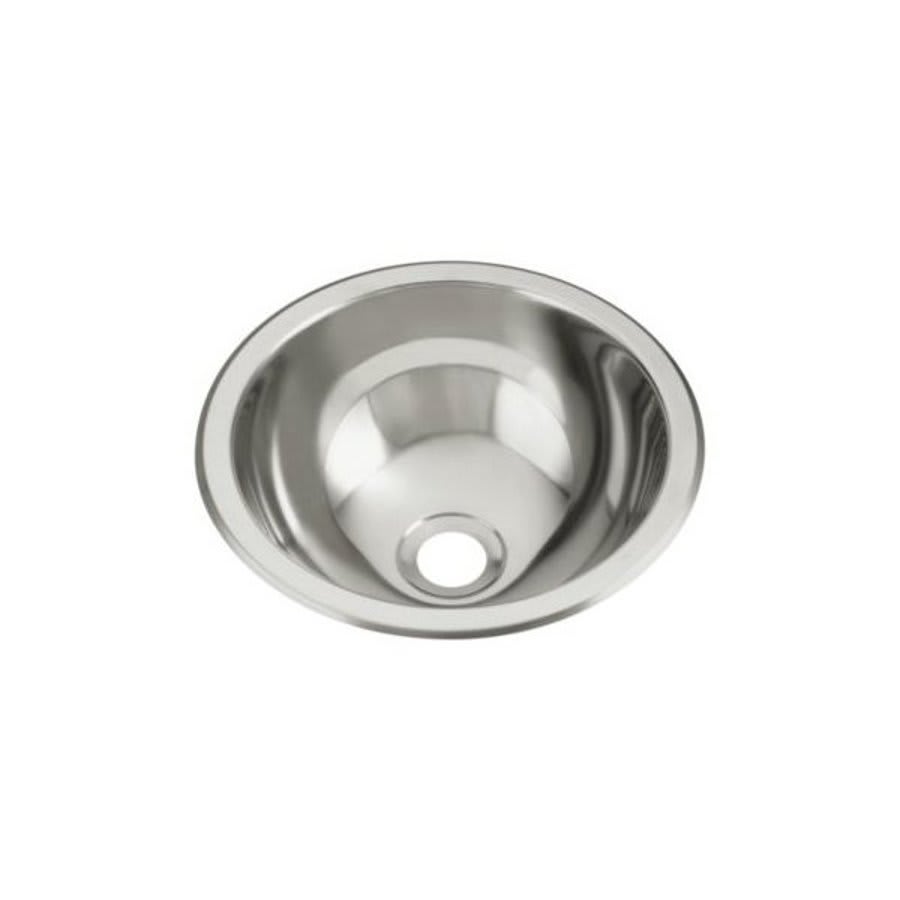 Top/Under Mount Lavatory Sink, ADA, 11-1/2 x 11-1/2 x 5-1/4 in, Stainless Steel, Mirror