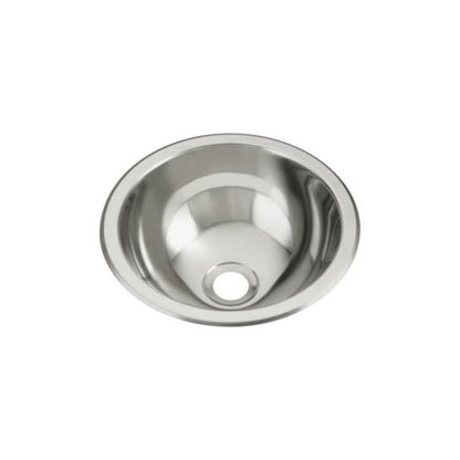 Top/Under Mount Lavatory Sink, ADA, 11-1/2 x 11-1/2 x 5-1/4 in, Stainless Steel, Mirror
