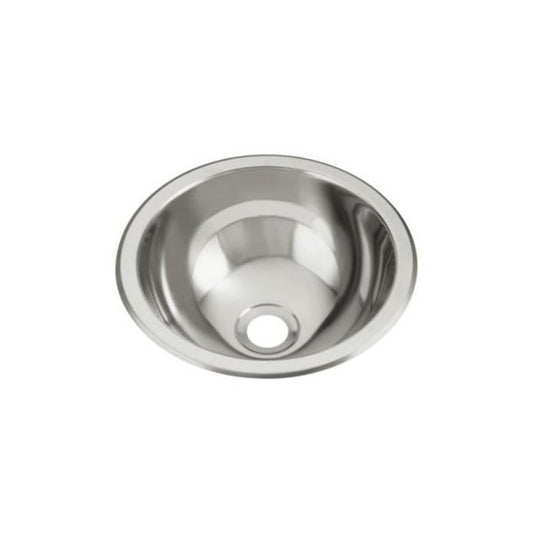 Top/Under Mount Lavatory Sink, ADA, 11-1/2 x 11-1/2 x 5-1/4 in, Stainless Steel, Mirror