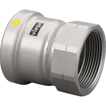 Gas Female Adapter, 3 in, Press x FNPT, Carbon Steel