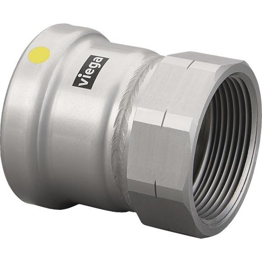 Gas Female Adapter, 2-1/2 in, Press x FNPT, Carbon Steel