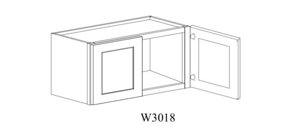 Wall Cabinet - 30"W x 18"H x 12"D