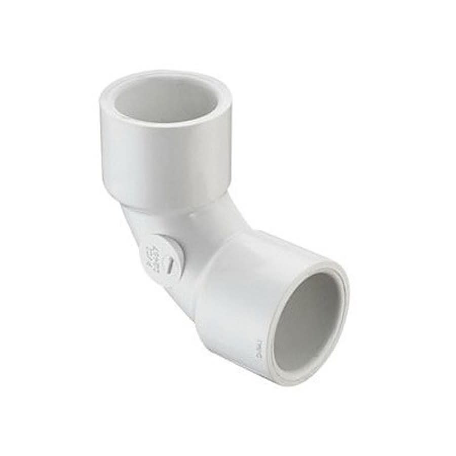 Long Sweep 90 deg Elbow, 2 in, Socket, SCH 40/STD, PVC