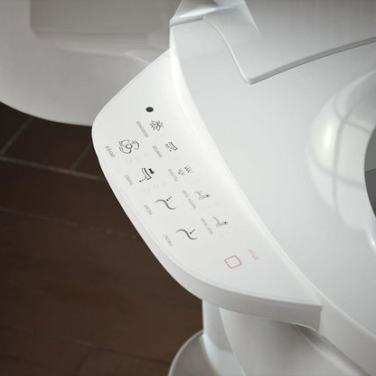 PureWash E590 Elongated Bidet Toilet Seat with Heated Seat, Self-Cleaning UV Technology, Adjustable Water Temperature, Warm-air Drying, and 2 Spray Options