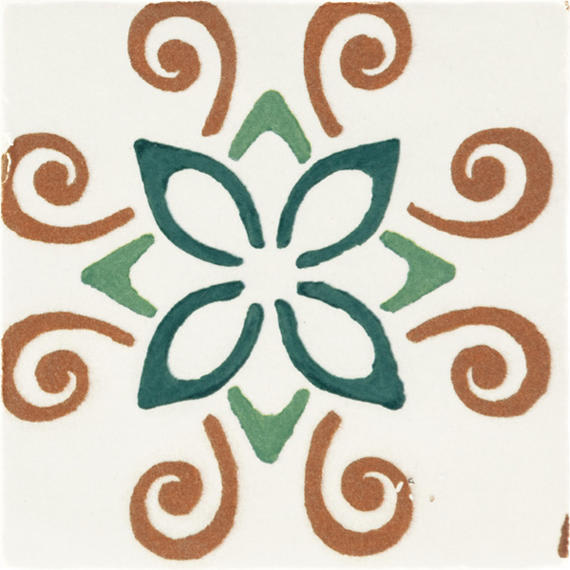 Cotto Revival Valencia Square, Handcrafted 4X4 Glossy