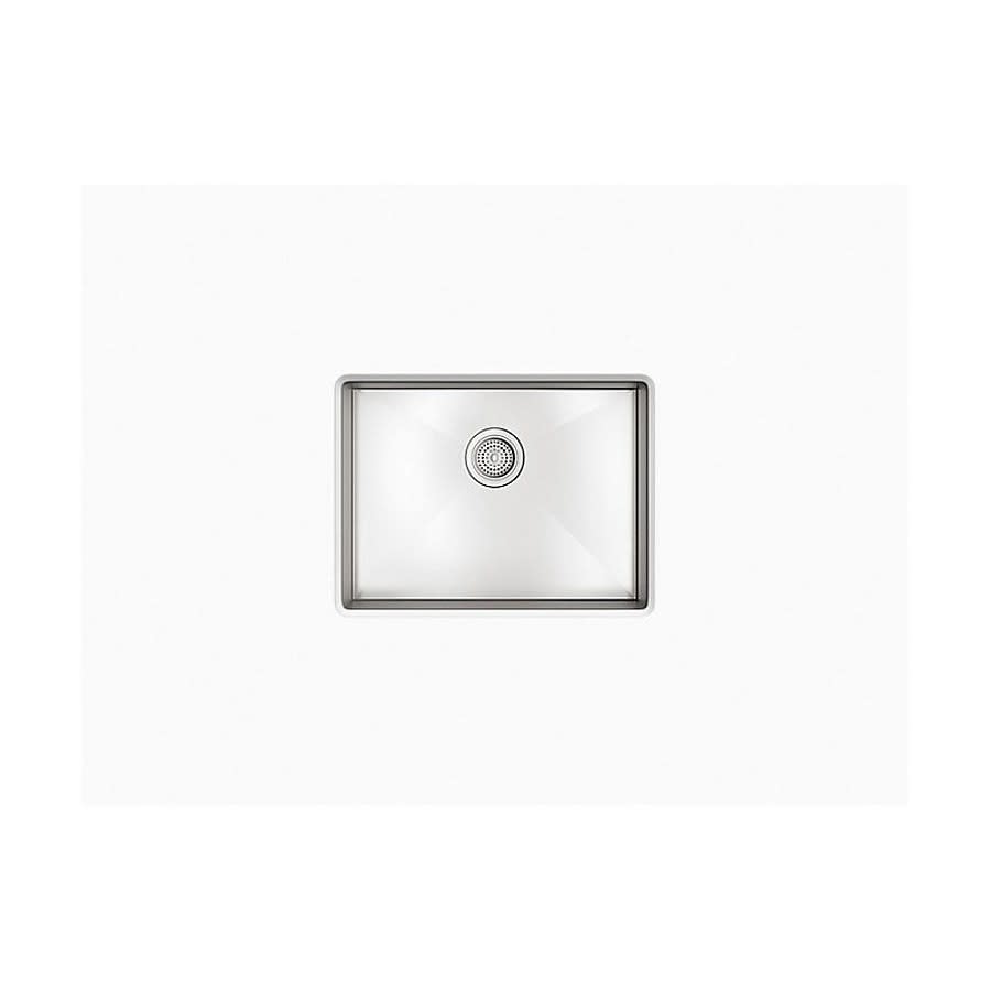 Vault™ Single Bowl Kitchen Sink, Under Mount, ADA, 24 x 18-1/4 in, 6 in Bowl Depth, 18 ga Satin Steel, Stainless