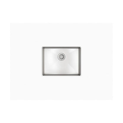 Vault™ Single Bowl Kitchen Sink, Under Mount, ADA, 24 x 18-1/4 in, 6 in Bowl Depth, 18 ga Satin Steel, Stainless
