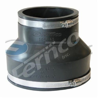 Transition Coupling, 6 x 5 in, Cast Iron/Plastic x Cast Iron/Plastic, Flexible PVC