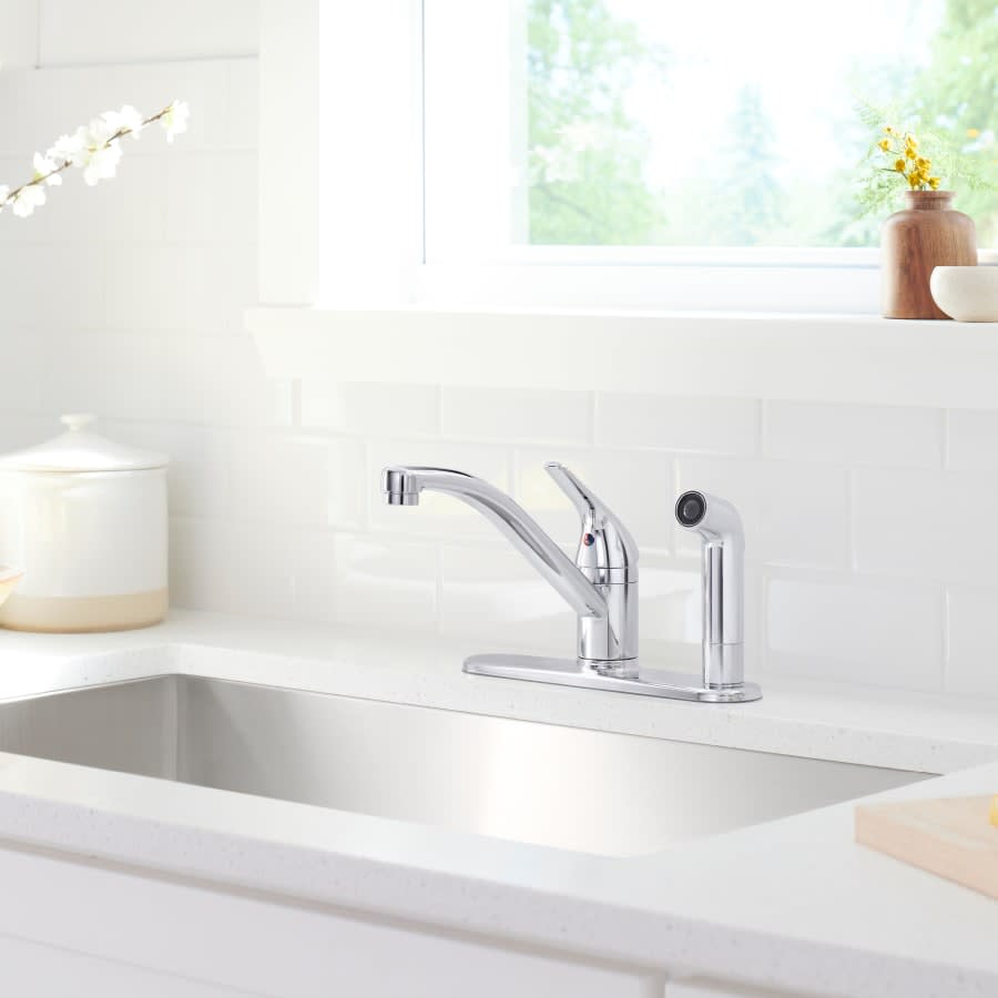 Jolt 1.5 GPM Widespread Kitchen Faucet - Includes Side Spray Escutcheon