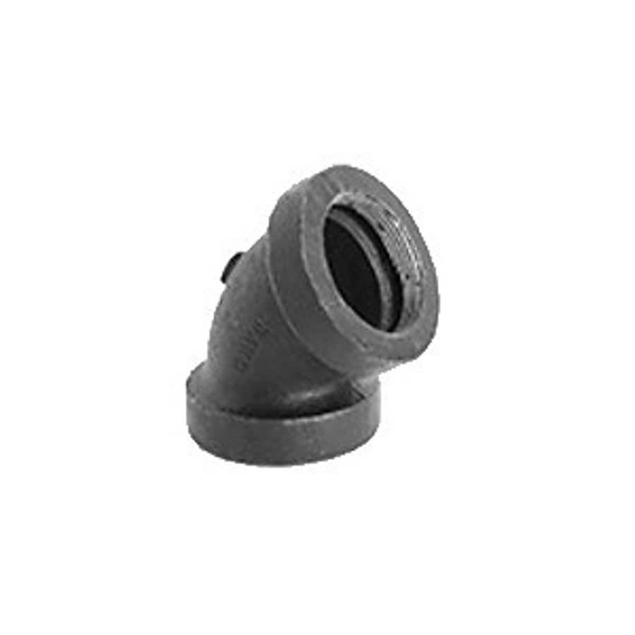 60 deg Elbow, 1-1/2 in, FNPT, Cast Iron
