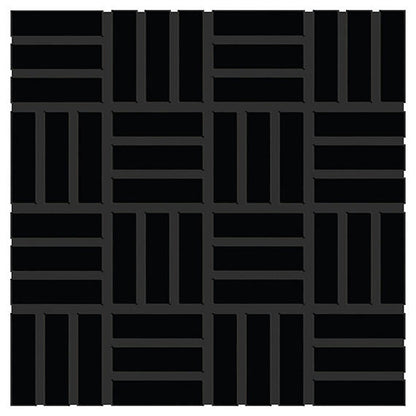 Color Wheel Mosaic Matte Black Straight Joint 2X2 Matte