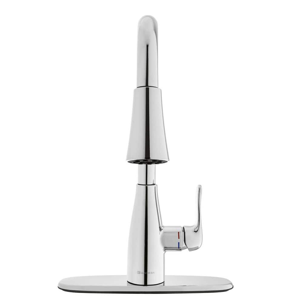Glacier Bay McKenna Single-Handle Pull Down Sprayer Kitchen Faucet in Stainless Steel with TurboSpray and FastMount
