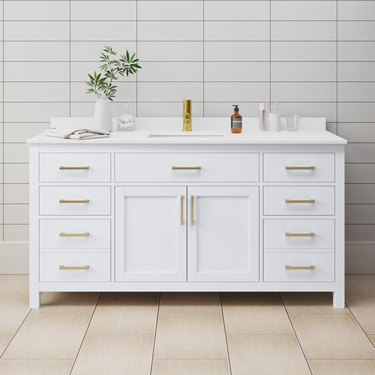 Beckett Single Bathroom Vanity - 66W x 35H x 22D