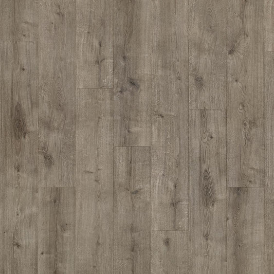 Defense+ Smoky Eiffel Oak 14 mm T x 7.4 in. W Waterproof Laminate Wood Flooring (17.2 sqft/case)