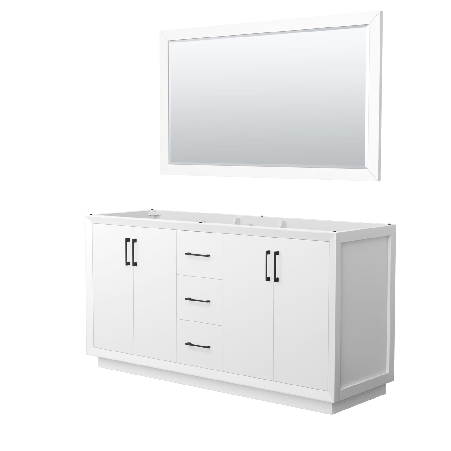 Strada Double Bathroom Vanity - 65.25W x 34.25H x 21.75D