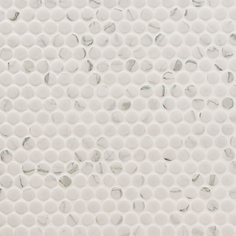 Carrara Matte Penny Round