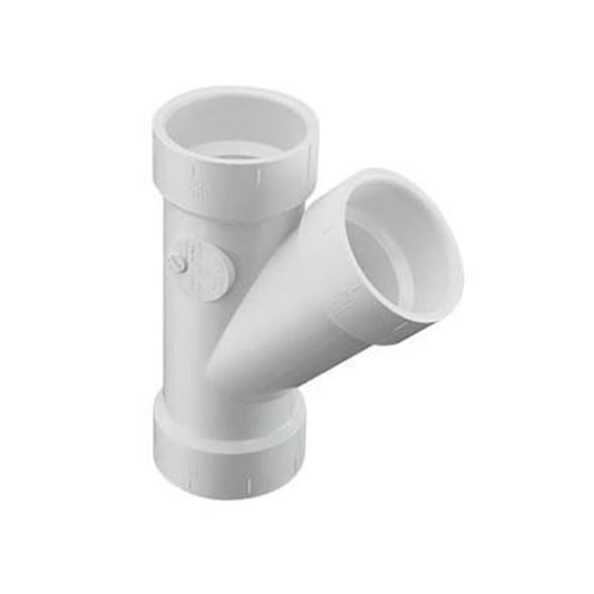 LabWaste® Acid Waste Wye, 4 x 2 in, CPVC