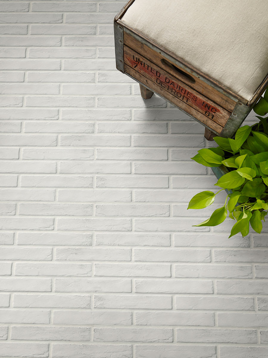 Brickstone White Porcelain Tile 2x10