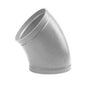 45 deg Elbow, 4 in, Groove, Ductile Iron, Galvanized