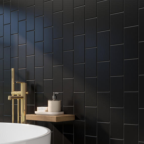 Color Wheel Classic Matte Black Rectangle 3X6 Matte