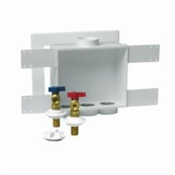 Quadtro, 1/4 Turn, Copper Washing Machine Outlet Box, Standard Pack