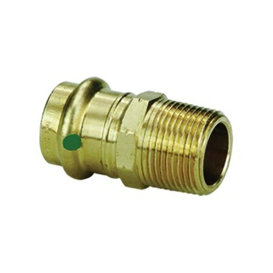 Male Adapter, 1/2 x 3/8 in, Press x MNPT, Copper