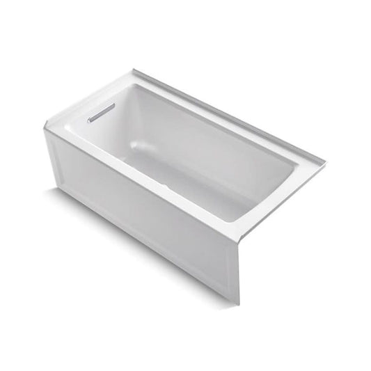 Archer® Alcove Tub, ADA, 60 x 30 x 19 in, Left Hand Drain, White