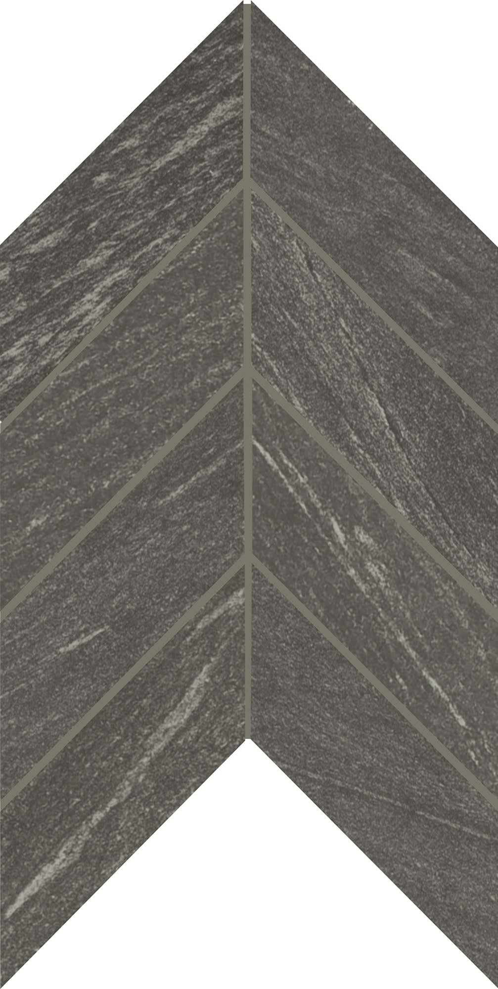Montesano Charcoal Chevron 2X5 Matte