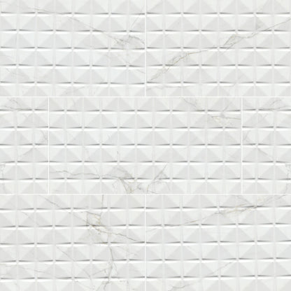 Dymo Calacatta Chex White Glossy